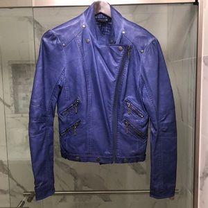 Forever 21 Blue Moto Jacket